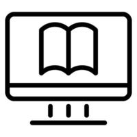 ebook line icon vector