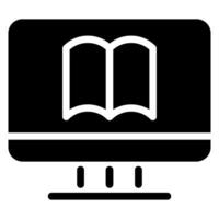 ebook glyph icon vector