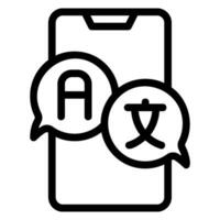 translation line icon vector