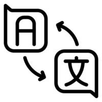 translation line icon vector