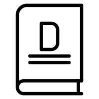 dictionary line icon vector