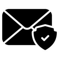 envelope glyph icon vector