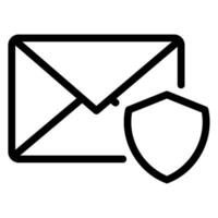 mail line icon vector