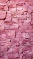 Pink stone wall texture background. ai generated photo