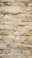 Beige stone wall texture background. ai generated photo