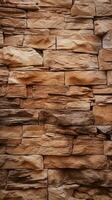 marrón Roca pared textura antecedentes. ai generado foto