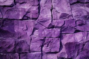 Purple stone wall texture background. ai generated photo