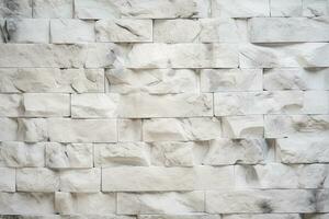 White stone wall texture background. ai generated photo