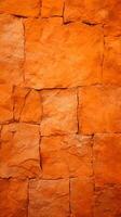 Orange stone wall texture background. ai generated photo