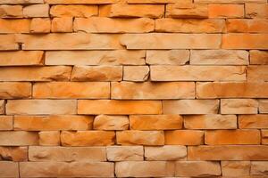 Orange stone wall texture background. ai generated photo