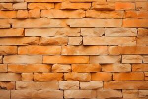 Orange stone wall texture background. ai generated photo