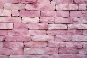 Pink stone wall texture background. ai generated photo