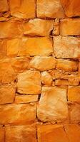 Orange stone wall texture background. ai generated photo