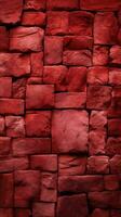 Red stone wall texture background. ai generated photo