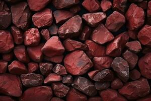 guijarros piedras antecedentes con rojo tonificado ai generado foto