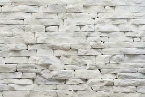 White stone wall texture background. ai generated photo