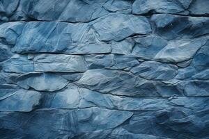 Blue stone wall texture background. ai generated photo