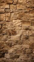 Brown stone wall texture background. ai generated photo