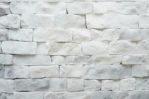 White stone wall texture background. ai generated photo