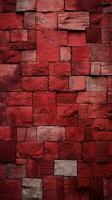 Red stone wall texture background. ai generated photo