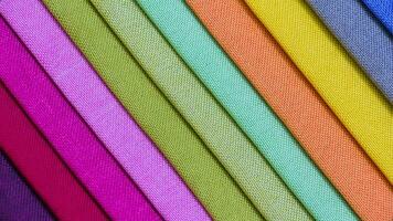 Colorful background, A stack of colorful fabric. photo