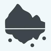 Icon Iceberg. related to Alaska symbol. glyph style. simple design editable. simple illustration vector