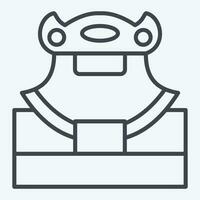 Icon Ulu Blade. related to Alaska symbol. line style. simple design editable. simple illustration vector