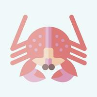 Icon Alaskan King Crab. related to Alaska symbol. flat style. simple design editable. simple illustration vector