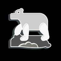 Icon Polar Bear. related to Alaska symbol. glossy style. simple design editable. simple illustration vector