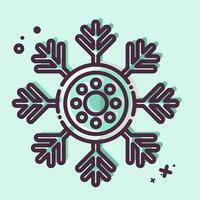 Icon Snowlakes. related to Alaska symbol. MBE style. simple design editable. simple illustration vector