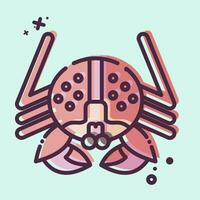 Icon Alaskan King Crab. related to Alaska symbol. MBE style. simple design editable. simple illustration vector