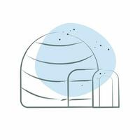 Icon Igloo. related to Alaska symbol. Color Spot Style. simple design editable. simple illustration vector