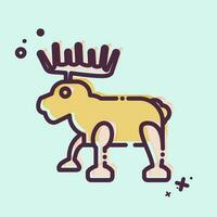 Icon Moose. related to Alaska symbol. MBE style. simple design editable. simple illustration vector