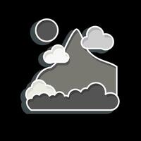 Icon Mountain. related to Alaska symbol. glossy style. simple design editable. simple illustration vector