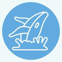 Icon Whale. related to Alaska symbol. blue eyes style. simple design editable. simple illustration vector