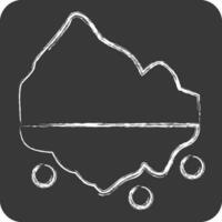 Icon Iceberg. related to Alaska symbol. chalk Style. simple design editable. simple illustration vector