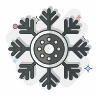 Icon Snowlakes. related to Alaska symbol. comic style. simple design editable. simple illustration vector