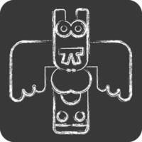 Icon Totem. related to Alaska symbol. chalk Style. simple design editable. simple illustration vector