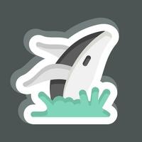 Sticker Whale. related to Alaska symbol. simple design editable. simple illustration vector