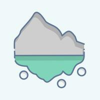 Icon Iceberg. related to Alaska symbol. doodle style. simple design editable. simple illustration vector