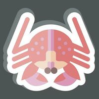 Sticker Alaskan King Crab. related to Alaska symbol. simple design editable. simple illustration vector