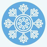 Icon Snowlakes. related to Alaska symbol. blue eyes style. simple design editable. simple illustration vector
