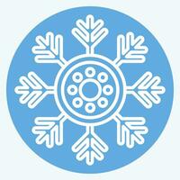 Icon Snowlakes. related to Alaska symbol. blue eyes style. simple design editable. simple illustration vector