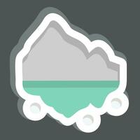 Sticker Iceberg. related to Alaska symbol. simple design editable. simple illustration vector