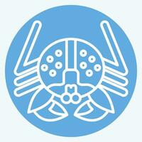 Icon Alaskan King Crab. related to Alaska symbol. blue eyes style. simple design editable. simple illustration vector