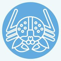 Icon Alaskan King Crab. related to Alaska symbol. blue eyes style. simple design editable. simple illustration vector