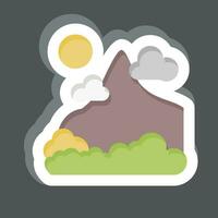 Sticker Mountain. related to Alaska symbol. simple design editable. simple illustration vector