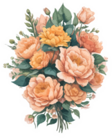 ramo de flores de flores ilustración con ai generativo png