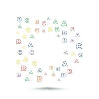 Alphabet logo design template with abc letters vector