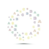 Alphabet logo design template with abc letters vector